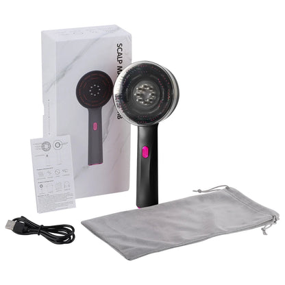 Electric Scalp Massage Comb with Red Light Therapy – Hair Growth Stimulator and Anti-Hair Loss Oil Applicator Brush