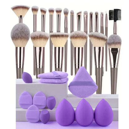 Professional Makeup Brush Set – Soft Fluffy Foundation, Eyeshadow, Concealer, Blending & Kabuki Brushes | Beauty Tools for Women