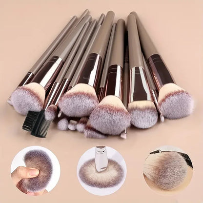 Professional Makeup Brush Set – Soft Fluffy Foundation, Eyeshadow, Concealer, Blending & Kabuki Brushes | Beauty Tools for Women