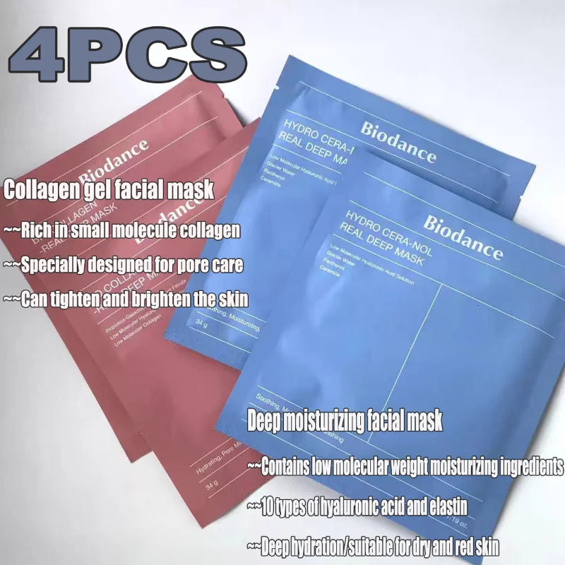 Bio Collagen Face Mask – Moisturizing, Anti-Aging, Lifting & Brightening Korean Skincare for Fine Lines & Firm Skin