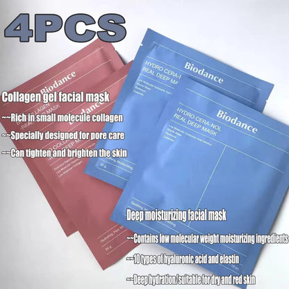 Bio Collagen Face Mask – Moisturizing, Anti-Aging, Lifting & Brightening Korean Skincare for Fine Lines & Firm Skin