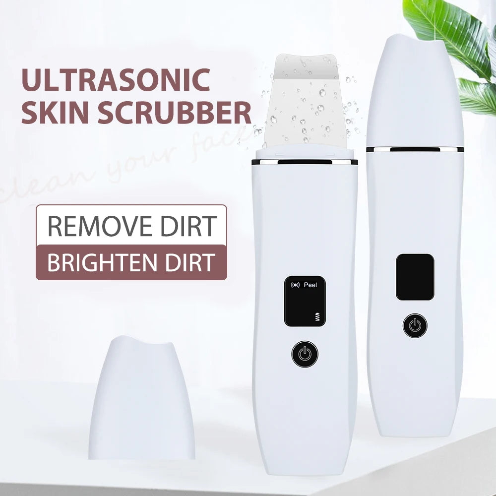 Ultrasonic Skin Scrubber & EMS Facial Cleaner – Deep Pore Cleansing, Blackhead Remover, Face Lifting, Skin Tightening & Peeling Tool