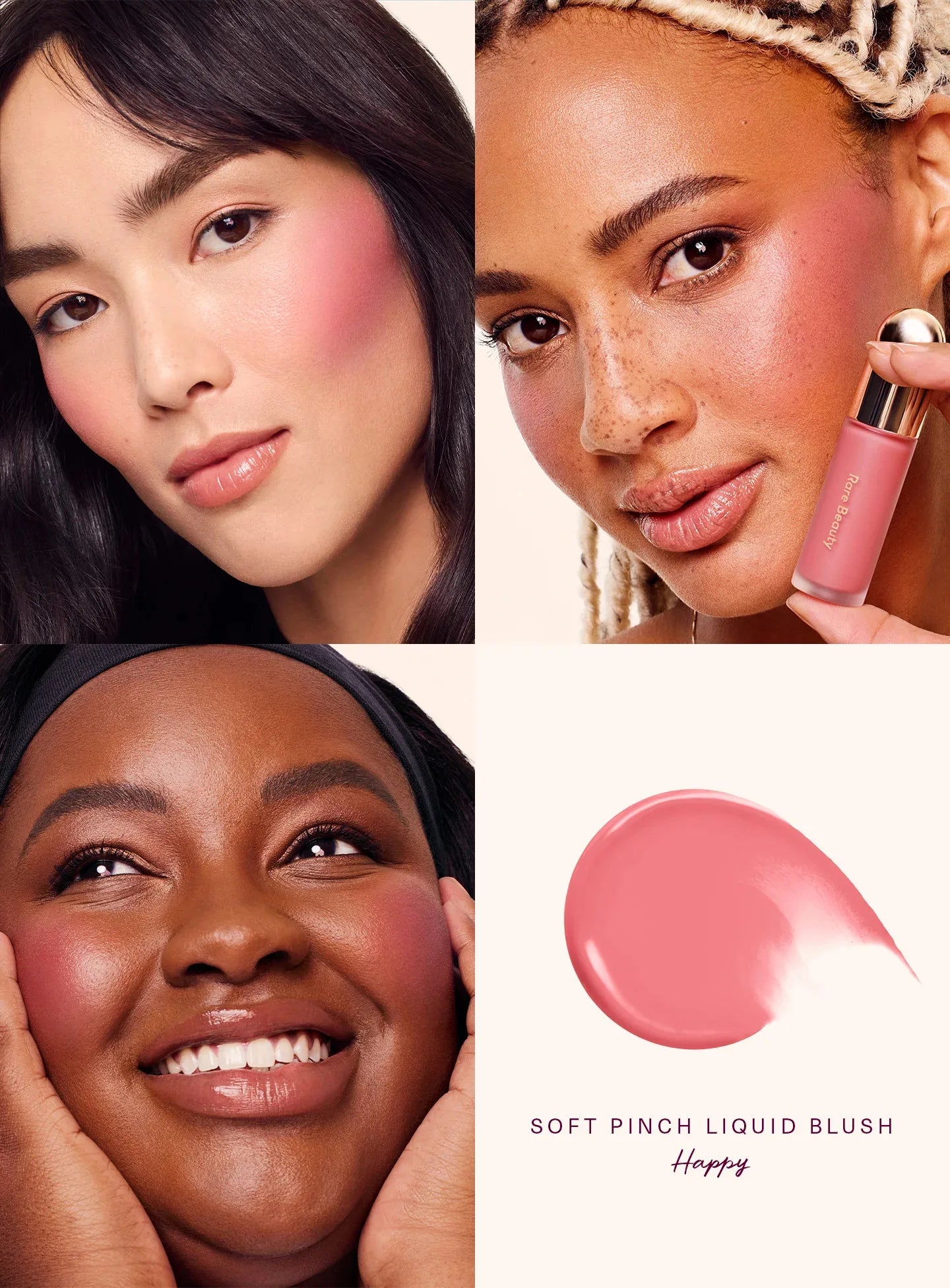 Rare Beauty Liquid Blush – Multi-Use Lip, Cheek & Eye Blusher | Waterproof, Hydrating Cream Formula for Face Contour, Glow & Plump Finish