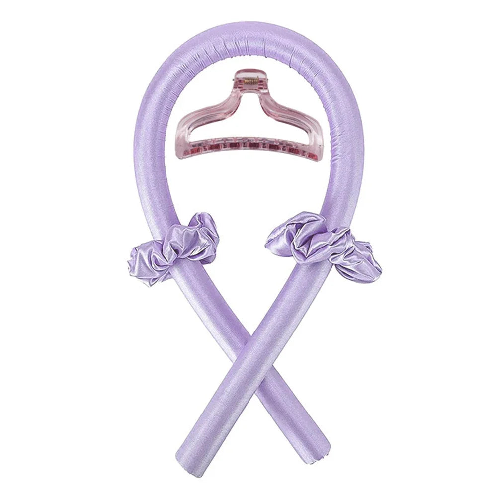 Heatless Curling Rod Headband – No Heat Silk Hair Curlers for Overnight Curls, Soft Sleep-In Ribbon Rollers, Lazy Hair Styling Tool