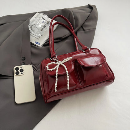 Korean-Style Underarm Bow Shoulder Bag for Women – Trendy, Versatile, and Minimalist Pillow Design