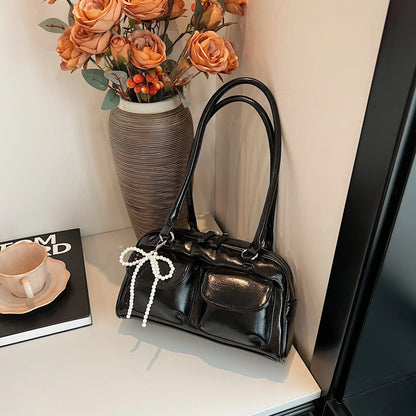 Korean-Style Underarm Bow Shoulder Bag for Women – Trendy, Versatile, and Minimalist Pillow Design
