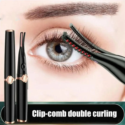 Rechargeable Heated Eyelash Curler – Long-Lasting Natural Curl, Compact & Portable Design for Effortless Styling
