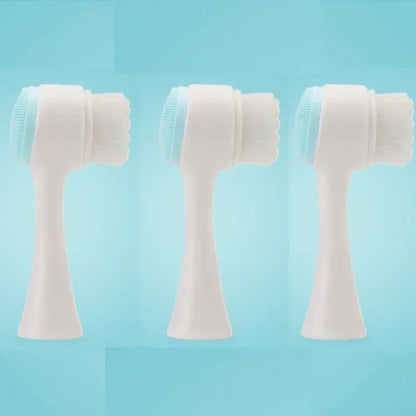 Double-Sided Silicone Facial Cleansing Brush – Exfoliating Face Brush for Blackhead Removal and Pore Cleaning