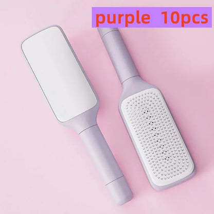 Rotatable Self-Cleaning Hair Brush – Anti-Static Massage Air Cushion Comb with Retractable Bristles for Women