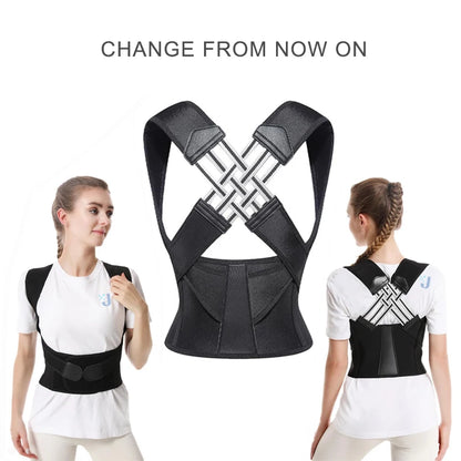 Adjustable Back Posture Corrector Brace – Breathable Back and Shoulder Support for Women, Students, and Kids