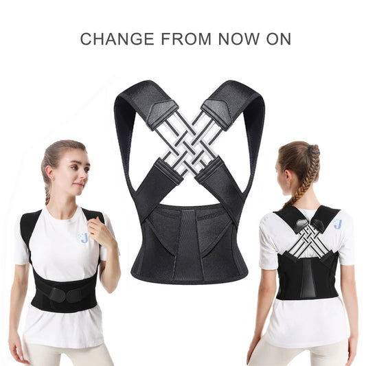 Adjustable Back Posture Corrector Brace – Breathable Back and Shoulder Support for Women, Students, and Kids