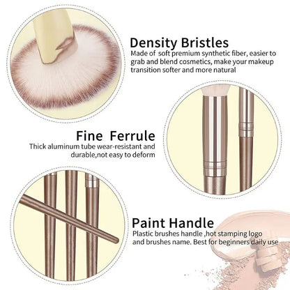 Professional Makeup Brush Set – Soft Fluffy Foundation, Eyeshadow, Concealer, Blending & Kabuki Brushes | Beauty Tools for Women