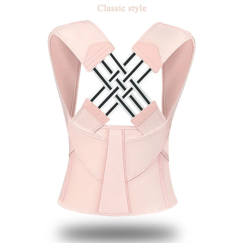 Adjustable Back Posture Corrector Brace – Breathable Back and Shoulder Support for Women, Students, and Kids