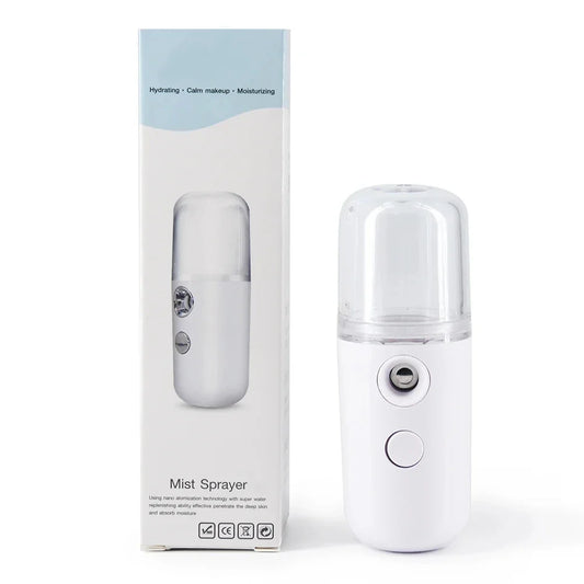 W-718B Mini Nano Facial Steamer – 30ml Portable USB Rechargeable Humidifier & Face Mist Sprayer for Skin Hydration & Sanitization