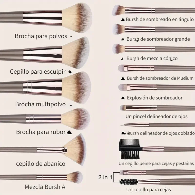 Professional Makeup Brush Set – Soft Fluffy Foundation, Eyeshadow, Concealer, Blending & Kabuki Brushes | Beauty Tools for Women