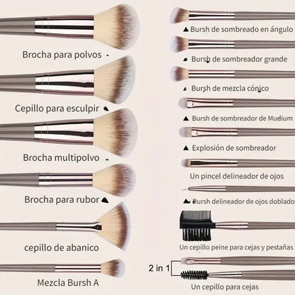 Professional Makeup Brush Set – Soft Fluffy Foundation, Eyeshadow, Concealer, Blending & Kabuki Brushes | Beauty Tools for Women