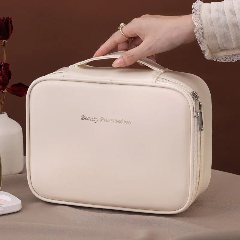 Luxury Women's Cosmetic & Toiletry Bag – Large Capacity Portable Travel Makeup Organizer