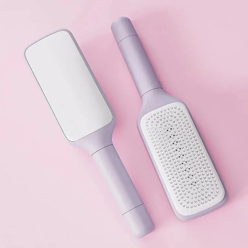 Rotatable Self-Cleaning Hair Brush – Anti-Static Massage Air Cushion Comb with Retractable Bristles for Women