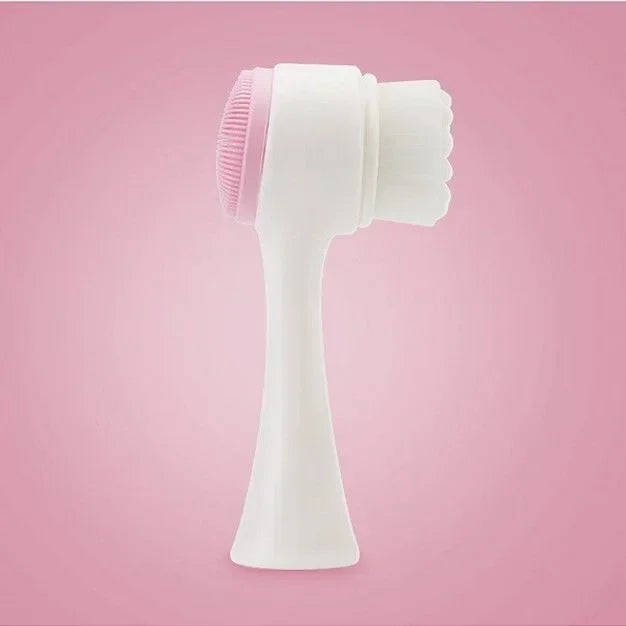 Double-Sided Silicone Facial Cleansing Brush – Exfoliating Face Brush for Blackhead Removal and Pore Cleaning
