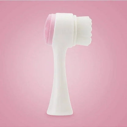 Double-Sided Silicone Facial Cleansing Brush – Exfoliating Face Brush for Blackhead Removal and Pore Cleaning