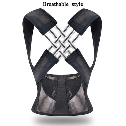Adjustable Back Posture Corrector Brace – Breathable Back and Shoulder Support for Women, Students, and Kids