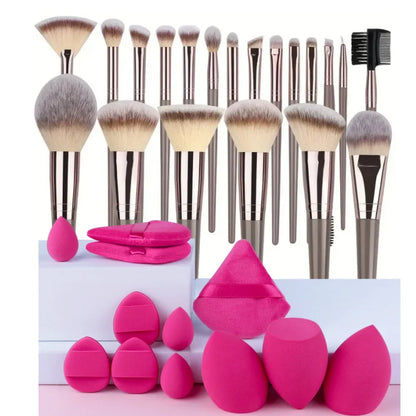 Professional Makeup Brush Set – Soft Fluffy Foundation, Eyeshadow, Concealer, Blending & Kabuki Brushes | Beauty Tools for Women