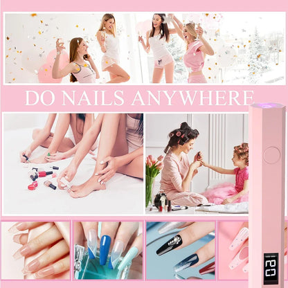 Portable Mini UV LED Nail Lamp – Rechargeable Handheld Nail Dryer Pen for Fast & Safe Gel Polish Curing