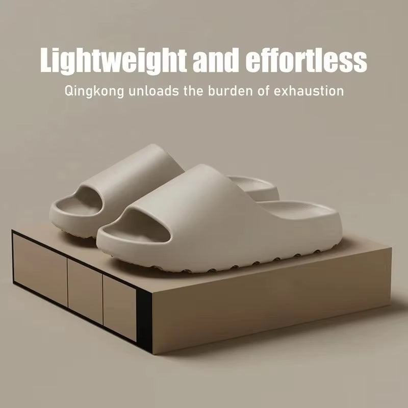 "Coconut Slippers Cloud Sandals – Thick-Soled EVA Slides for Men & Women, Soft Bottom Summer Beach Footwear"