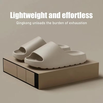 "Coconut Slippers Cloud Sandals – Thick-Soled EVA Slides for Men & Women, Soft Bottom Summer Beach Footwear"
